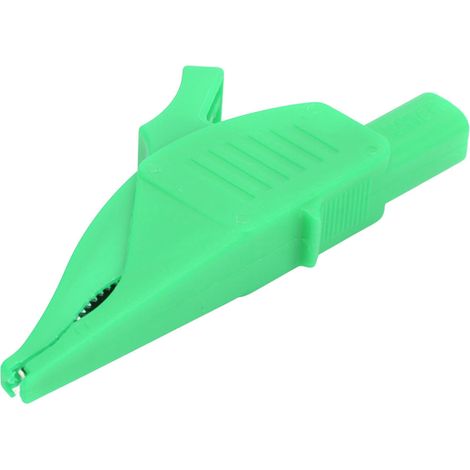 Pince électrique de test en laiton, isolée PA, ouverture 4mm/0,2in, queue de sécurité, pour batterie auto, 32A/1000V, vert, lot de 1 (1/5)