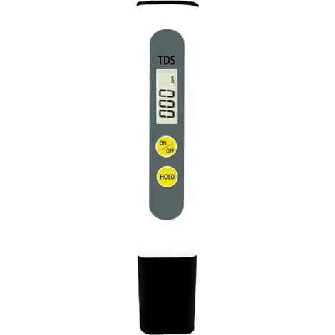 Testeur d'eau numérique portable, plage de mesure 0-9990 ppm, appareil d'analyse de l'eau pour aquaculture, piscine et eau du robinet, blanc (1/5)