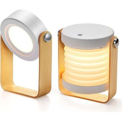 Berührungsempfindliche Nachttischlampe mit einstellbarer Helligkeit, tragbare und sichere Nachttischlampe (weiß) (1/4)