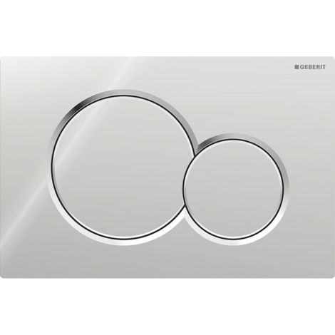 Plaque de déclenchement WC Geberit Sigma01 chromé brillant – Dimensions 24.6x16.4cm – Compatible SIGMA01 – Design moderne et élégant