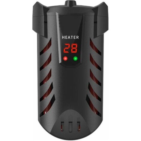 Chauffage Aquarium,50WMini Réglable Chauffage,avec LED Numérique Contrôleur Externe Protecteur,Peut contrôler la température de 20-34℃,Niveau D'eau Aussi Bas Que 3,5 cm,Convient Aux Aquariums 15-50L (1/4)