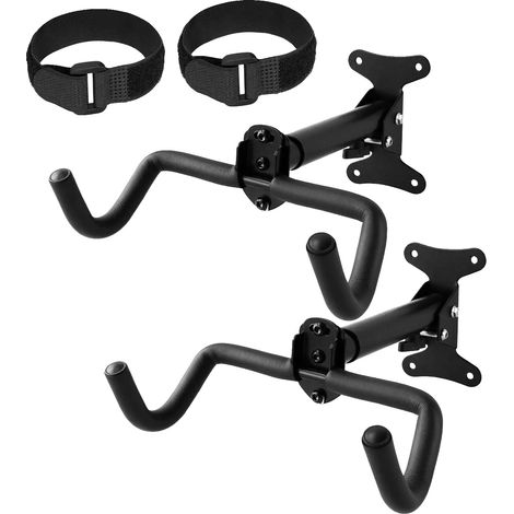 Soporte de pared para bicicletas, brazos ajustables de 22,5 a 32 cm, capacidad de carga de 25 kg, construcción de acero, fácil instalación, compatible con bicicletas de carretera y de montaña. (1/5)