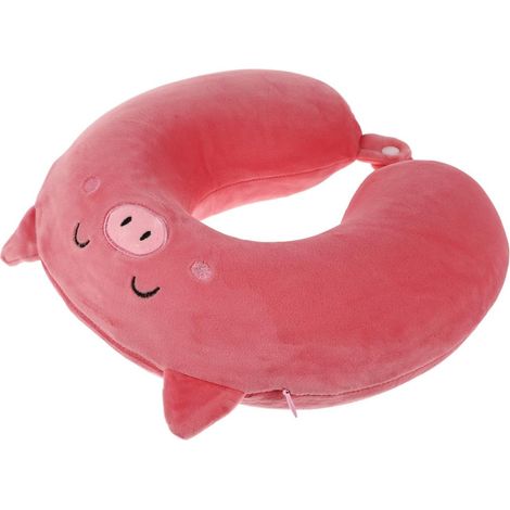 Oreiller Cervical de Voyage U Peluche Adorable Coussin de Soutien Ergonomique Doux pour Soulager la Douleur Cou Confortable pour Avion Train et Auto (1/5)