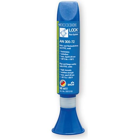 Joint d'étanchéité pour tubes et surfaces WEICONLOCK AN 305-72 blanc 50 ml stylo