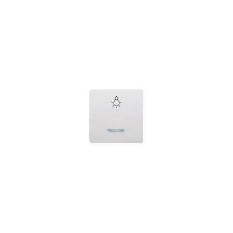 Tecla pulsador bombilla ancha BLANCA con luminoso BJC 17717-L