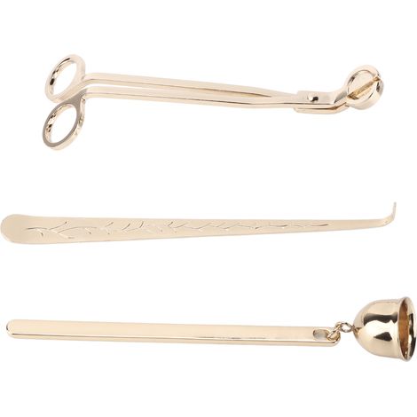 Coupe-mèche en Acier Inoxydable avec Extincteur et Crochet - Outil de Bougie Durable pour Soirées et Décoration (1/5)