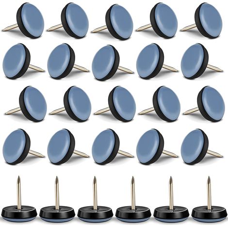 20 pièces Patins pour Chaises, Patins de Chaise en Téflon avec Clou, Protection Pied de Chaise pour Carrelage, Parquet, Chaises (1/5)