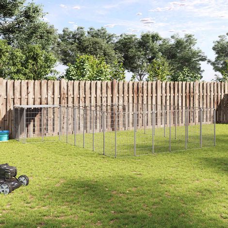 Perrera plateada 15,73 m² acero
