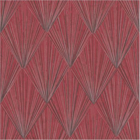 Graphic wallpaper wall Profhome 378642 non-woven wallpaper slightly textured with graphical pattern matt red black grey 5.33 m2 (57 ft2) (1/5)