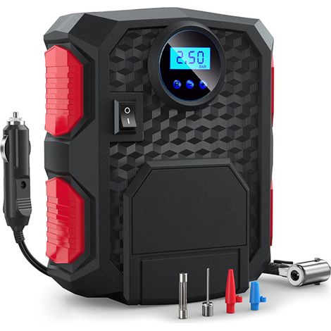 Tire Inflator Bicycle Tire Pump 12V Electric Air Pump Automatic Pump/Digital Tire Pressure Gauge (1/5)