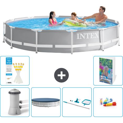Prism Frame Pool Rund - 366x76 cm - 7-teilig S299