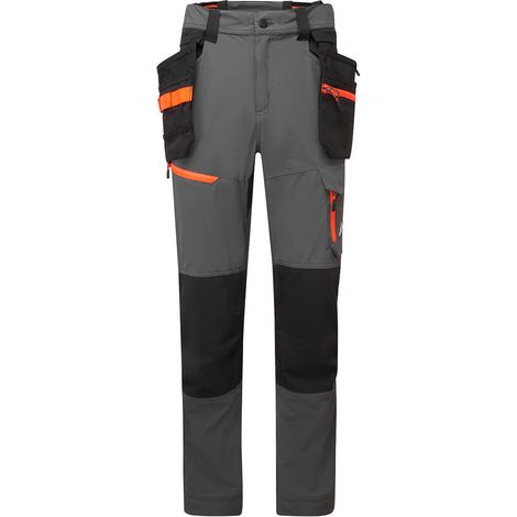 Pantaloni da lavoro elasticizzati leggeri Ev4 Holsters removibili - Taglia 28 - Grigio metallizzato - Portwest