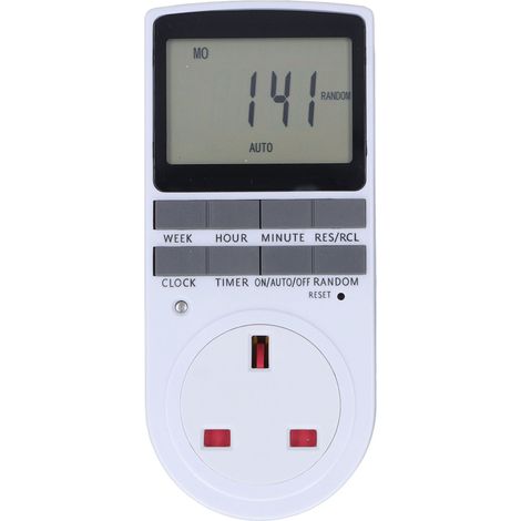 Minuterie Prise Programmateur Numérique Intelligent Économiseur d'Énergie Ignifuge Haute Puissance 220‑240V Prise Secteur UK (1/5)
