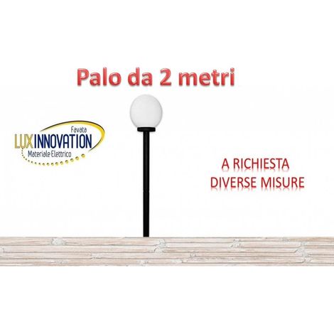 Lampione Sfera da giardino opaca da 25  com palo da 2 mt
