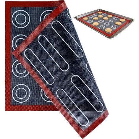 1 PCS Silicone Baking Mat, Micro-perforated Silicone Oven, Non-Stick Baking Mat, Cookie Mat, Heat Resistant and Reusable for Macarons, Puffs 40x30cm (1/5)