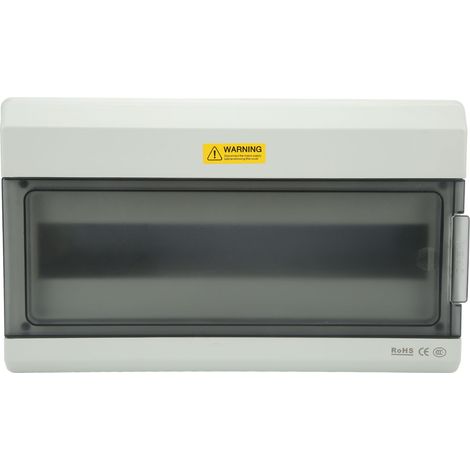 Boîtier de dérivation étanche 18 voies 37x22x11cm pour disjoncteur et interrupteur, montage en surface extérieur intérieur, protection IP66. (1/5)