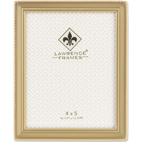 Cadre photo en laiton vieilli Motif bordure de perles 4 x 5 cm (1/5)