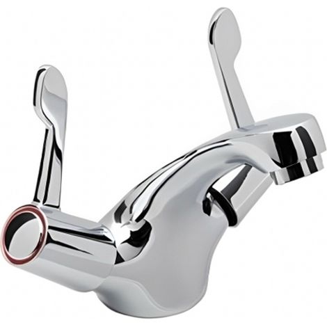 AKW Dual Lever 1/2 Inch Mono Basin Mixer Tap - Chrome (1/2)