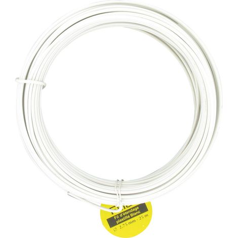 Cuerda de tender con fil de plástico blanco ø 2,75 mm 25