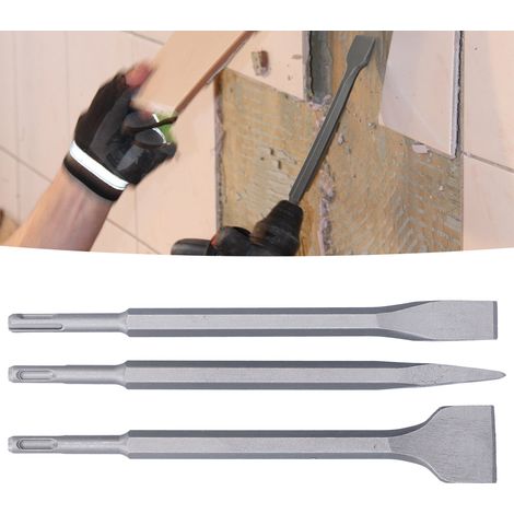 Jeu de 3 forets et burins SDS PLUS pour marteau perforateur SDS (1/5)