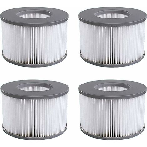 Pack of 4 replacement filter cartridges for Mspa inflatable pools and spas (1/5)