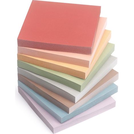 16 paquetes de notas adhesivas (76 x 76 cm), colores retro, adhesivo fuerte, fáciles de pegar. Ideales para el hogar, la oficina y cuadernos. (1/5)