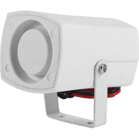 Sirène d'alarme Filaire Mini Siren Horn Haut-Parleur D'avertissement Alarme Corne Sirène Fort Maison Sécurité du Système D'alarme Sonore avec Soutien 110dB 12V pour Home Office Shop Garage Sé (1/4)