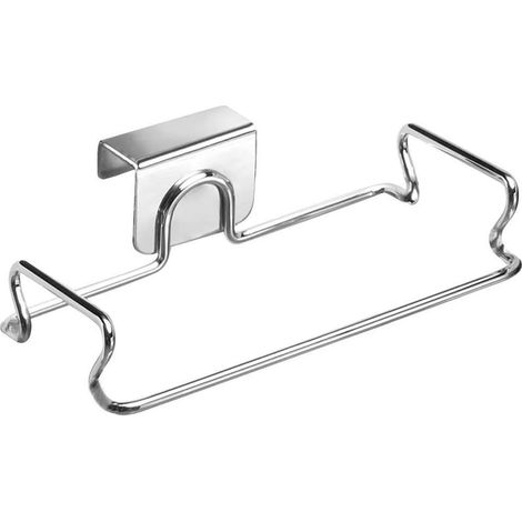 Classico Soporte para bolsas de basura, pequeño colgador de puerta en metal, colgador metálico para bolsa, plateado (1/5)