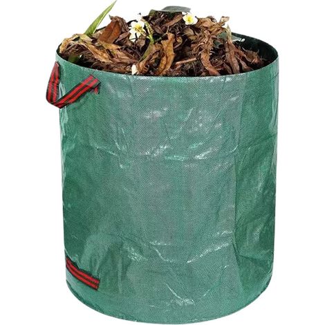 Sac à Déchets de Jardin 600L Renforcé 86x100CM, Sac Vertical Imperméable en PP Stratifié pour Feuilles Mortes et Rangement (1/2)