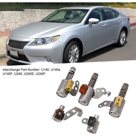 Lot de 5 électrovannes de boîte de vitesses U140 compatibles avec RAV4 4 vitesses AWD L4 2.0 2.4L U140F