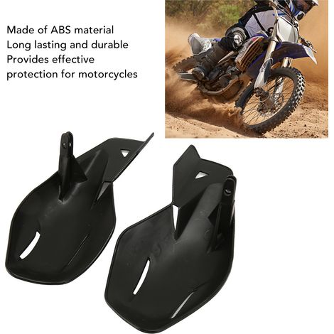 Garde-poignées Motocross ABS Noir Windproof Antichoc 2 Pièces avec Kit Installation (1/5)
