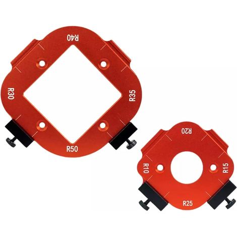 Gabarit d'angle en métal pour défonceuse R10 R15 R20 R25 R30 R35 R40 R50 pour menuiserie/menuiserie (1/5)