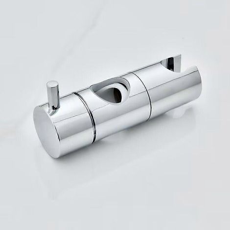 Support de pommeau de douche, support de pommeau de douche à ventouse, support mural pour pommeau de douche, curseur de douche universel remplaçable (25 mm, argent) (1/5)