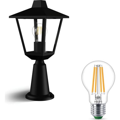 Philips Kinno Sockelleuchte für Außen E27 (Schwarz) - Philips LED SceneSwitch E27 Dimmbar (1/5)
