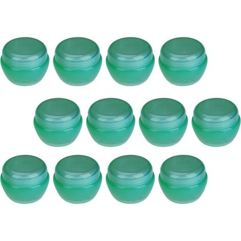 40 Pieces Mushroom-Shaped Cosmetic Cream Pots, 5g, Green Plastic, with Inner Lid, Leak-Proof, Portable, Easy to Clean, for Toiletry Bag and Storage (1/5)