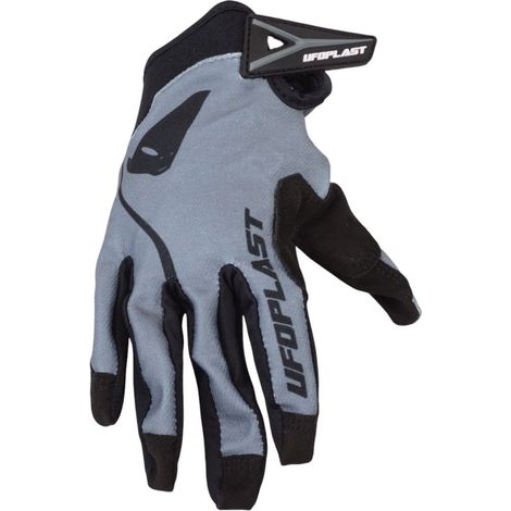 Gants de motocross enfant UFO SKYLINE gris taille XS - Collection 2025
