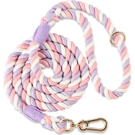Laisse pour chien, fabriquée à la main, corde tressée pour chiens de petite, moyenne et grande taille, 1,2 m, licorne (1/5)