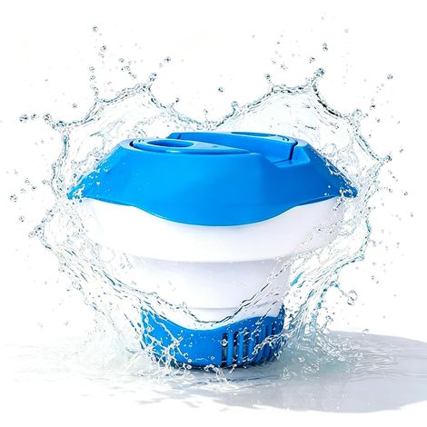 Diffuseur Chlore Piscine, 7 Pouces Flotteur de Piscine Chlore Distributeur de Chlore Flottant pour Comprimés Chlore Brome 200g, Flotteur Chlore Piscine pour Piscine Spa Aquariums (1/5)