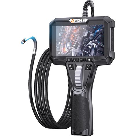 Telecamera endoscopica articolata, diametro lente 6,5 mm, display a doppia telecamera, profondità di campo da 15 mm a 100 mm, campo visivo di 70°, certificazione CE. (1/5)