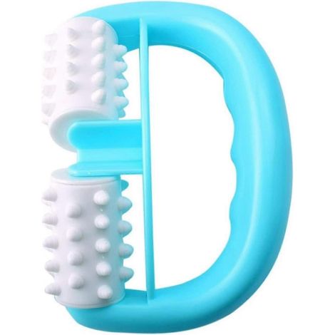 Rouleau de massage portatif, masseur musculaire manuel anti-cellulite pour tout le corps, à 2 roues, adapté aux pieds, aux mains et au corps.-AquaForge