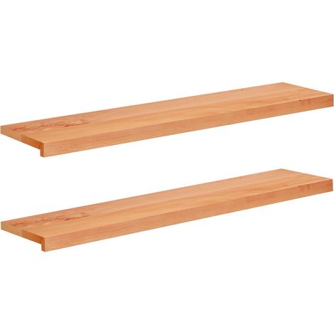 Peldaños para escaleras 2 uds. 110 x 30 x 2 cm Barniz vidaXL (1/5)
