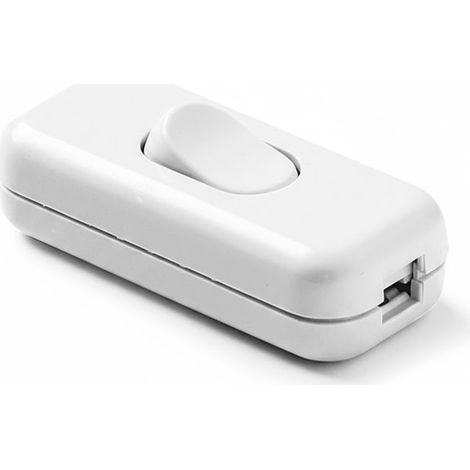WEBMATEL Interruptor Pasante Aéreo Unipolar Blanco 250V 2A Tipo Torpedo PVC (1/5)