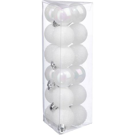 Set di 18 palline d.3cm bianco - Atmosphera créateur d'intérieur