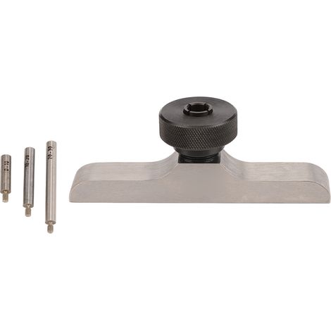 Base pour comparateur de profondeur en acier inox trempé, support pour micromètre avec 3 tiges de prolongation 103x17mm (1/5)
