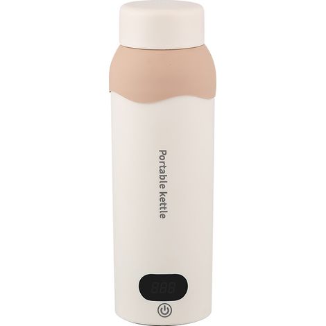 Bouilloire électrique de voyage, petite bouilloire portable en acier inoxydable 304 avec arrêt automatique et 6 réglages de température, idéale pour le thé, le café et le lait, 450 ml (1/5)