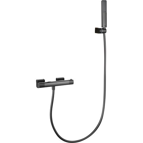 Kit ducha termostático Firenze black gun metal [ IMEX® ] (1/2)