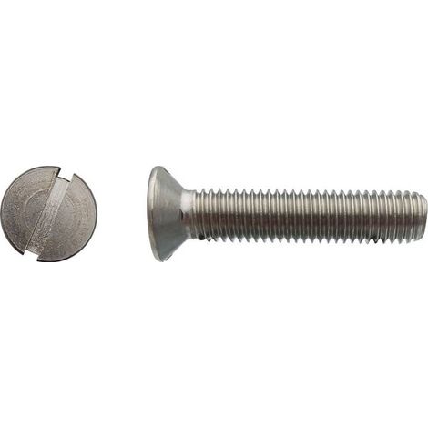 200 Vis Métaux Tête Fraisée Fendue 3.5 x 10 mm - DIN 963 - Inox A2 - D-Work