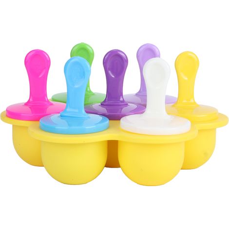 Moules à glace réutilisables en silicone pour la maison, outil de moulage DIY, accessoires de cuisine, jaune (1/5)