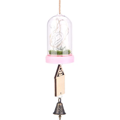 Carillon À Vent Led En Plastique Et Verre - Décoration Lumineuse Pour Jardin Et Maison - Design Oie - 1 Pièce (1/5)