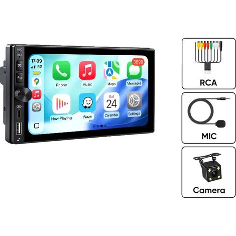 CarPlay, touchscreen, display HD, K60 CarPlay cablato + microfono + telecamera (1/2)